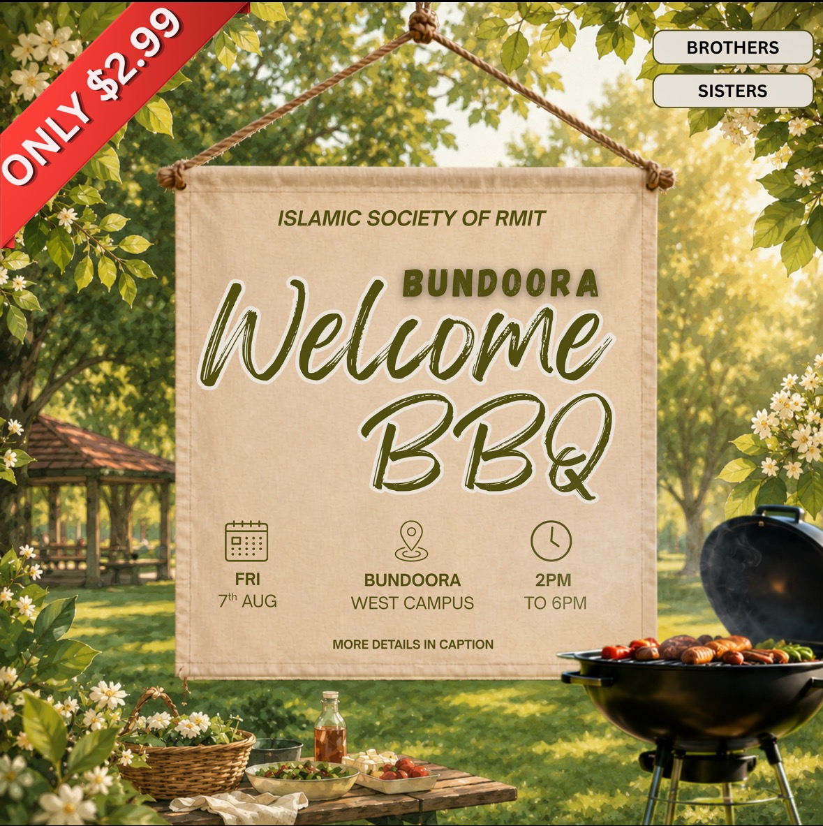 Bundoora Welcome BBQ poster